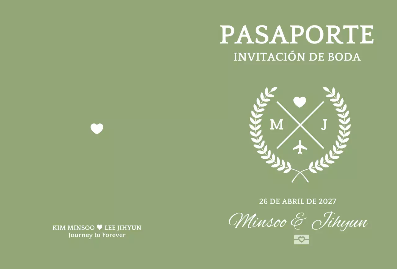 Invitación de boda abstracta y sencilla