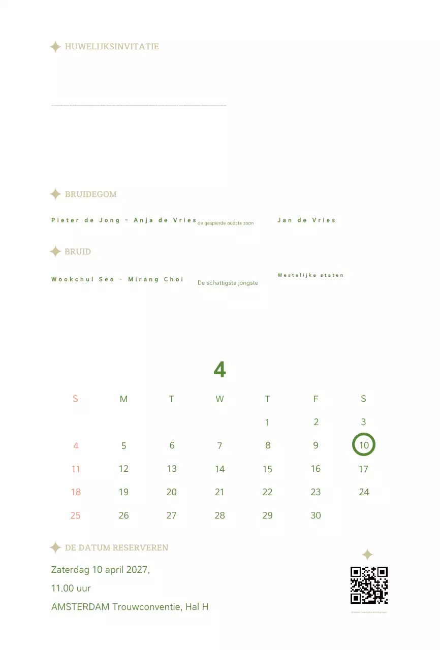 Beige elegante huwelijksuitnodiging