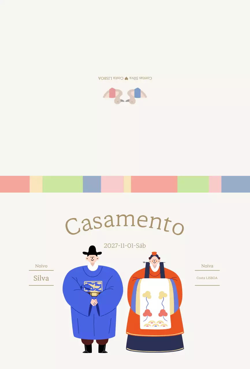 Convite de casamento tradicional bege