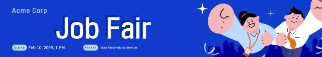 Sobre a Feira de Emprego Blue Simple