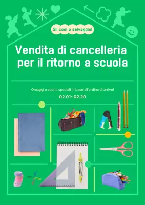 Mostra speciale di cartoleria astratta e ordinata