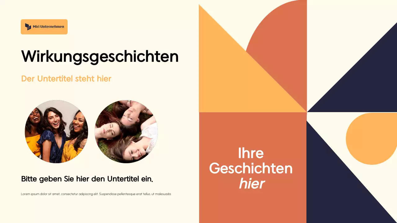 Orange und Sahne Abstrakte Fundraising-Vorschlag Präsentation