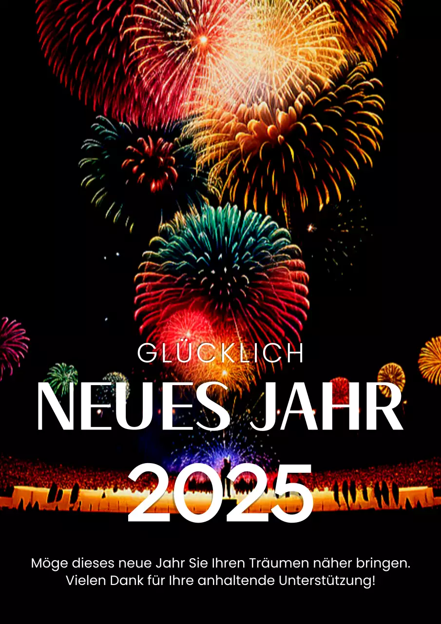 buntes festliches neues jahr