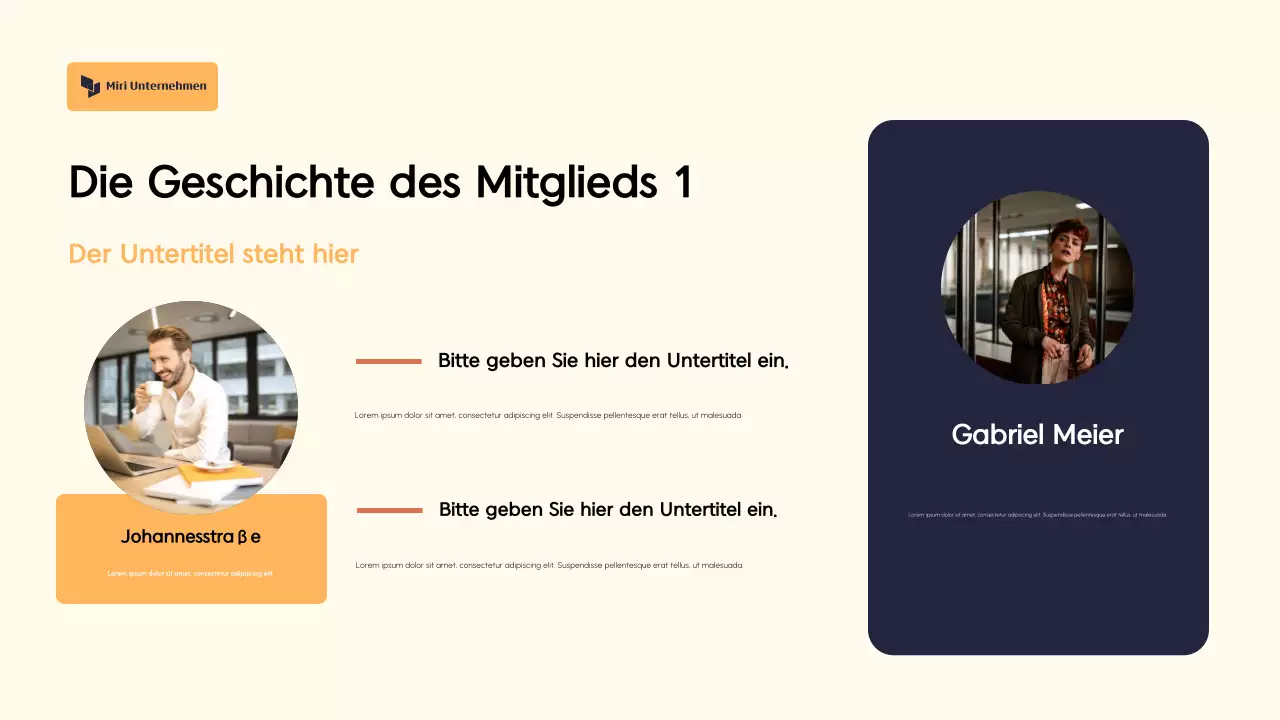 Orange und Sahne Abstrakte Fundraising-Vorschlag Präsentation