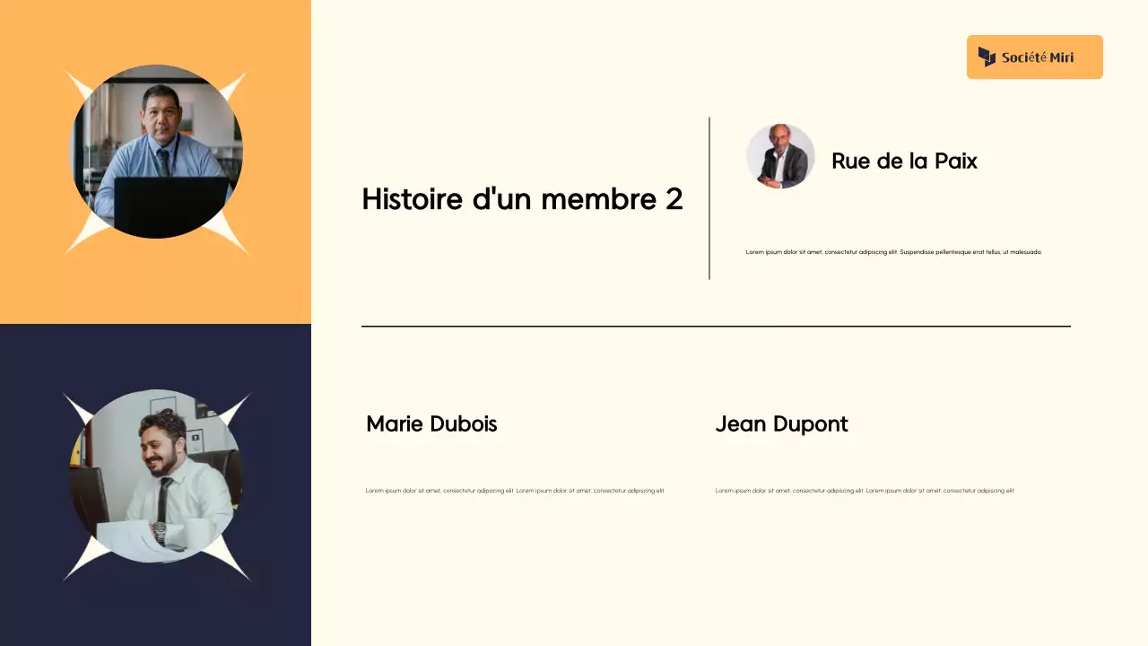 Présentation de la proposition de collecte de fonds orange et crème