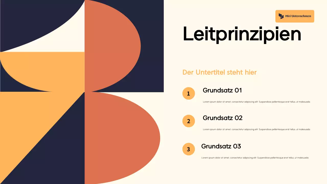 Orange und Sahne Abstrakte Fundraising-Vorschlag Präsentation