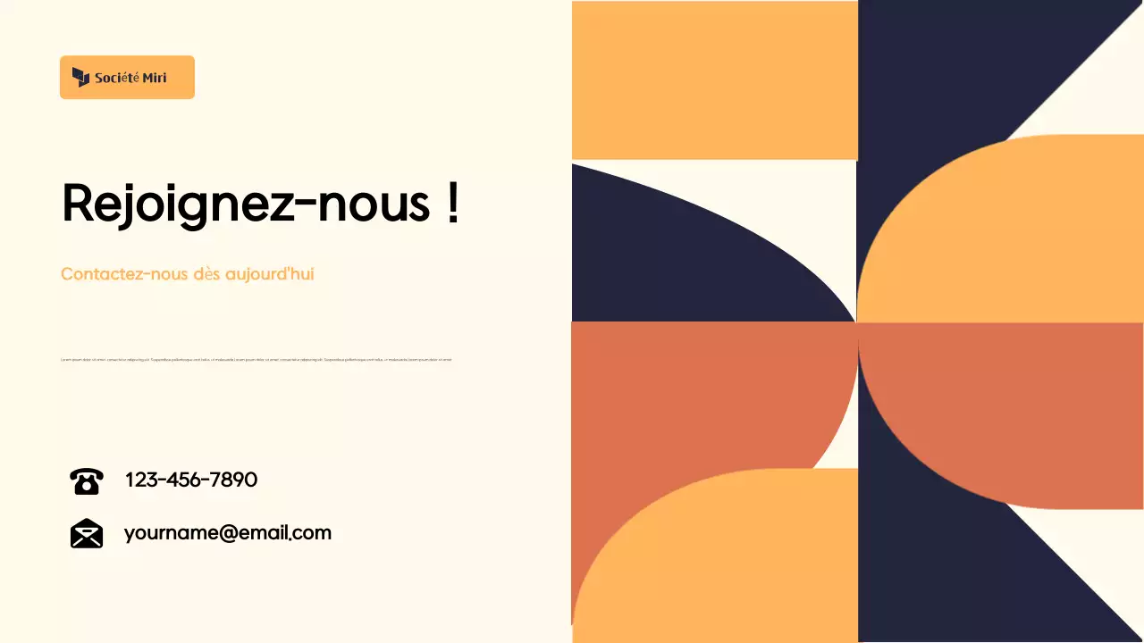 Présentation de la proposition de collecte de fonds orange et crème