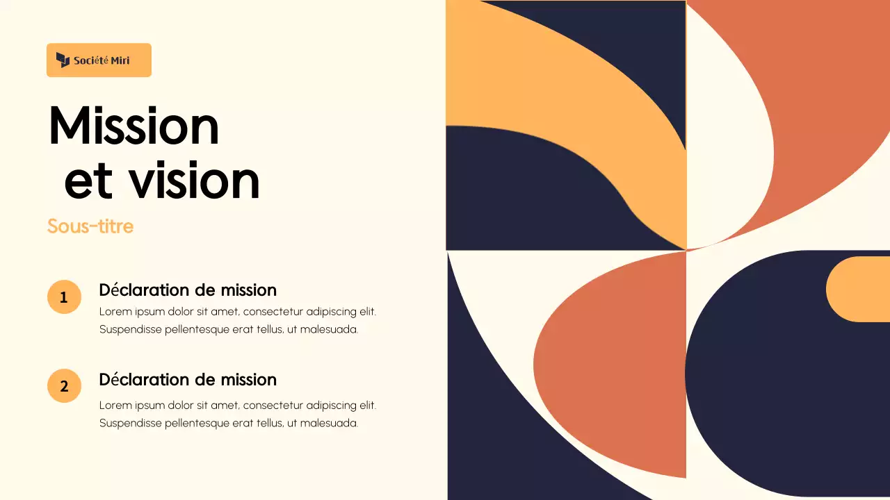 Présentation de la proposition de collecte de fonds orange et crème