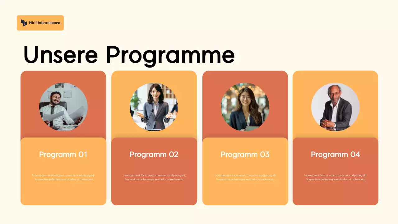 Orange und Sahne Abstrakte Fundraising-Vorschlag Präsentation