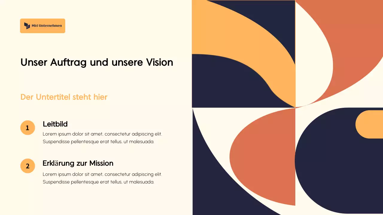 Orange und Sahne Abstrakte Fundraising-Vorschlag Präsentation