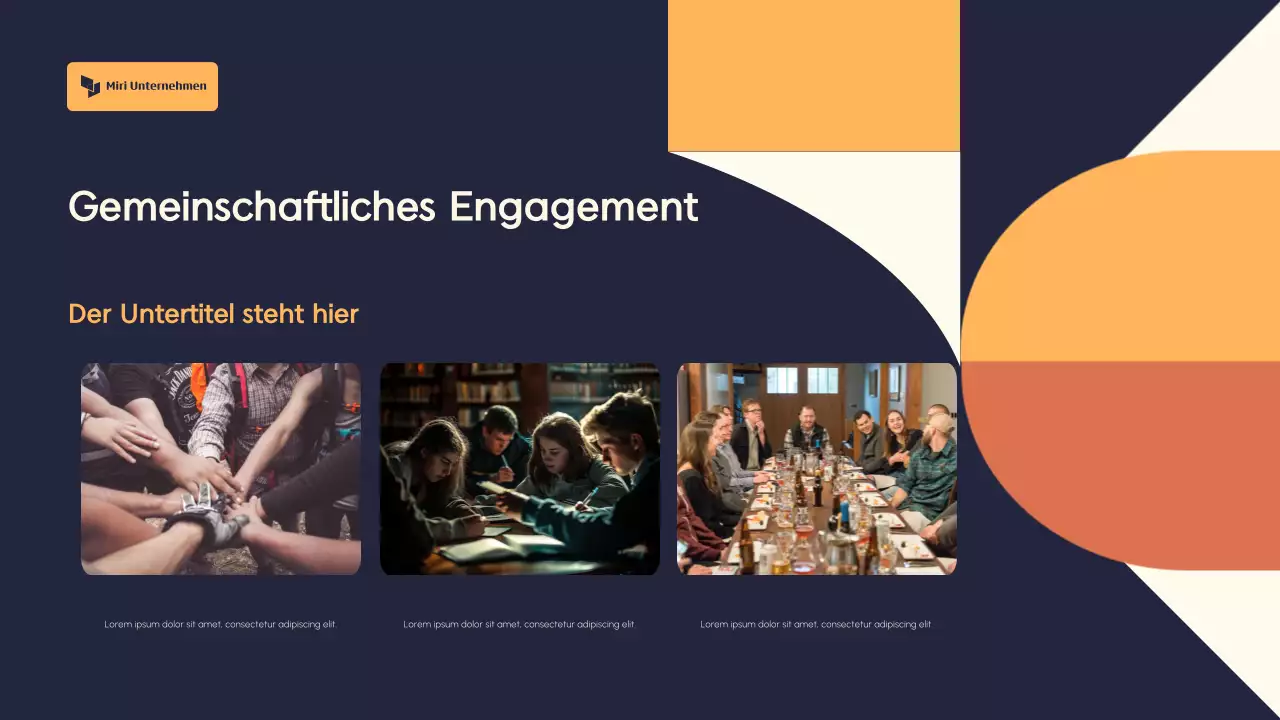 Orange und Sahne Abstrakte Fundraising-Vorschlag Präsentation