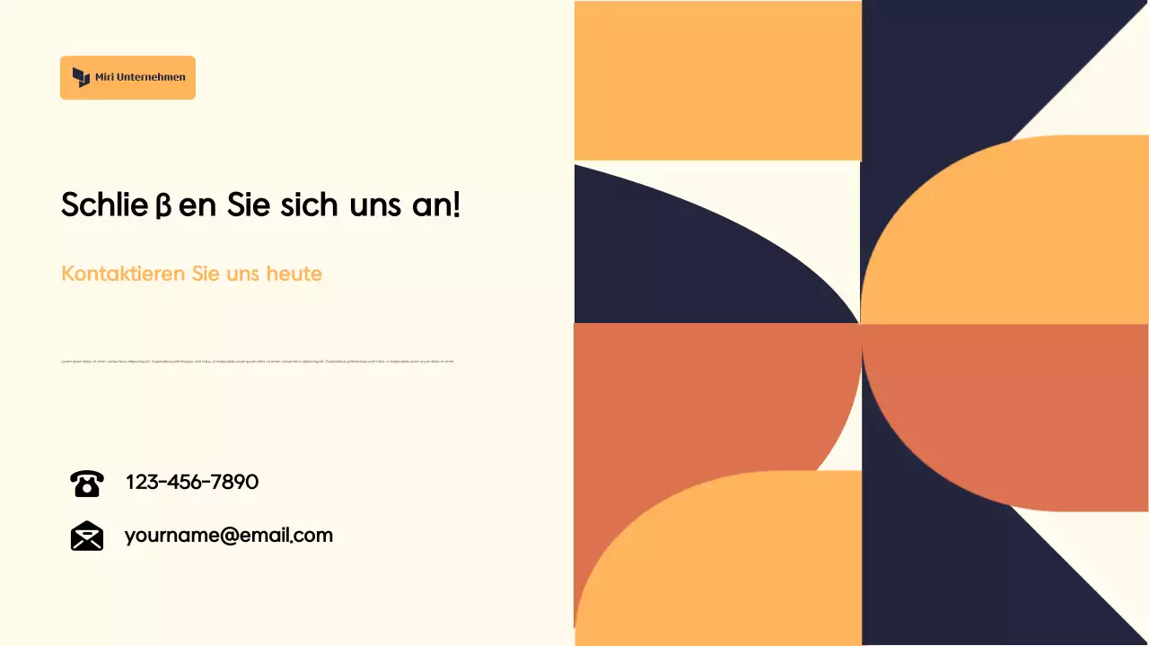 Orange und Sahne Abstrakte Fundraising-Vorschlag Präsentation