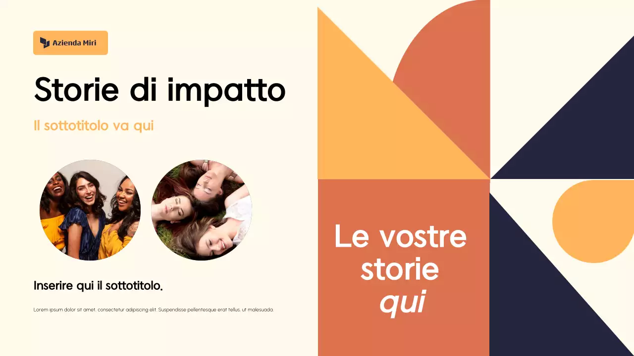 Presentazione della proposta di raccolta fondi astratta arancione e crema