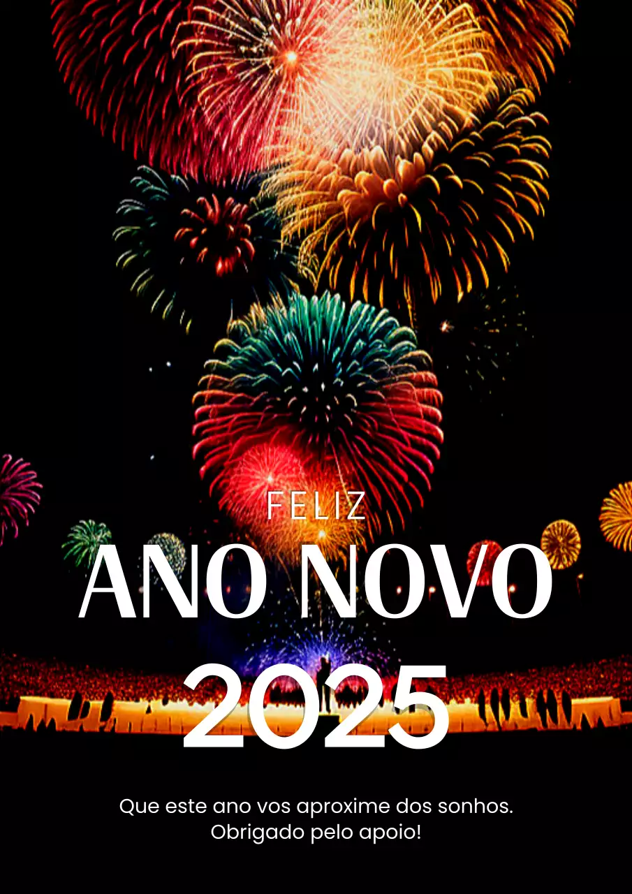 ano novo colorido e festivo