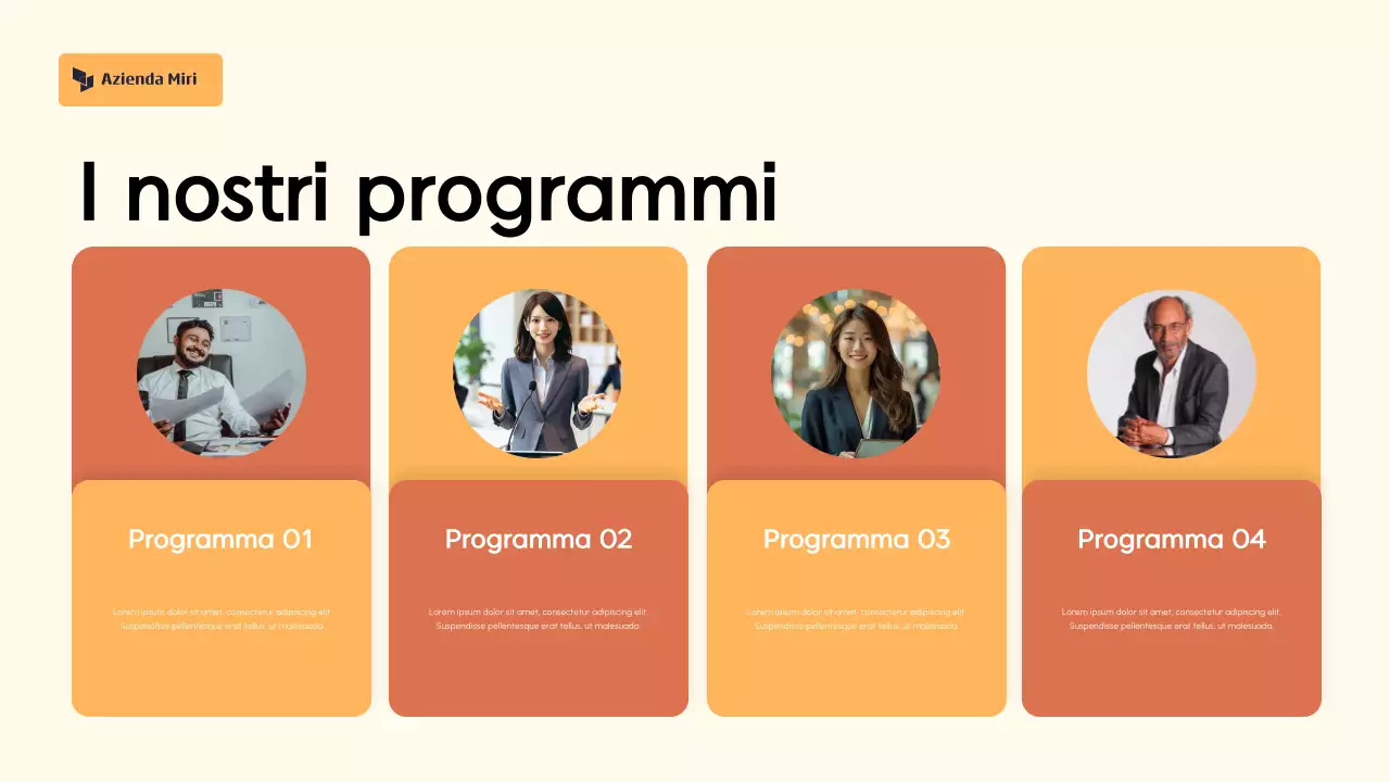 Presentazione della proposta di raccolta fondi astratta arancione e crema