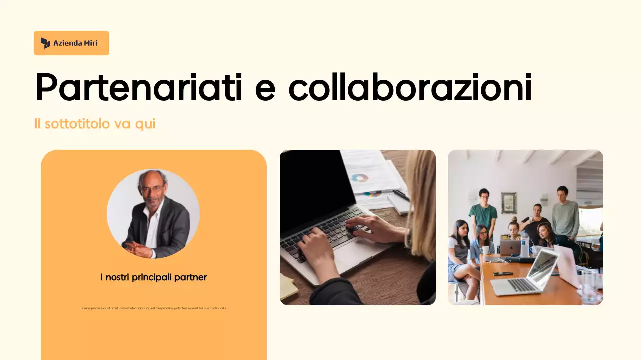 Presentazione della proposta di raccolta fondi astratta arancione e crema