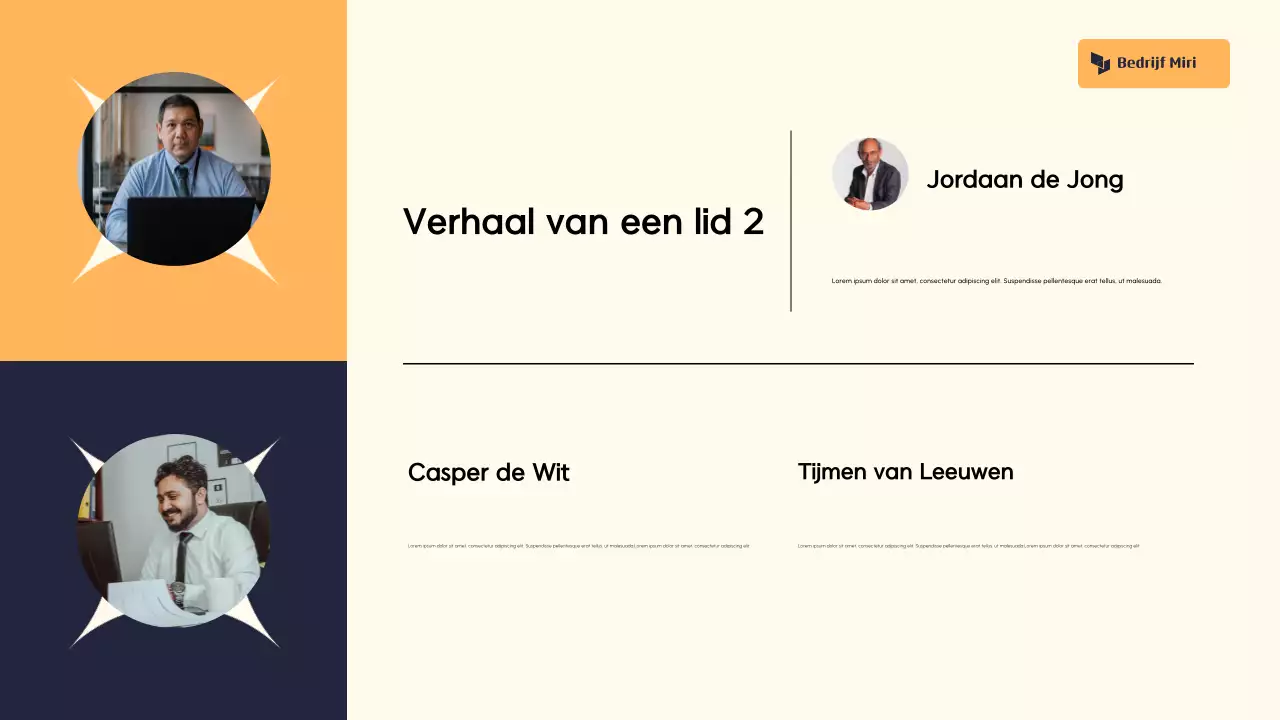 Oranje en crème Abstract Presentatie Fondsenwervingsvoorstel