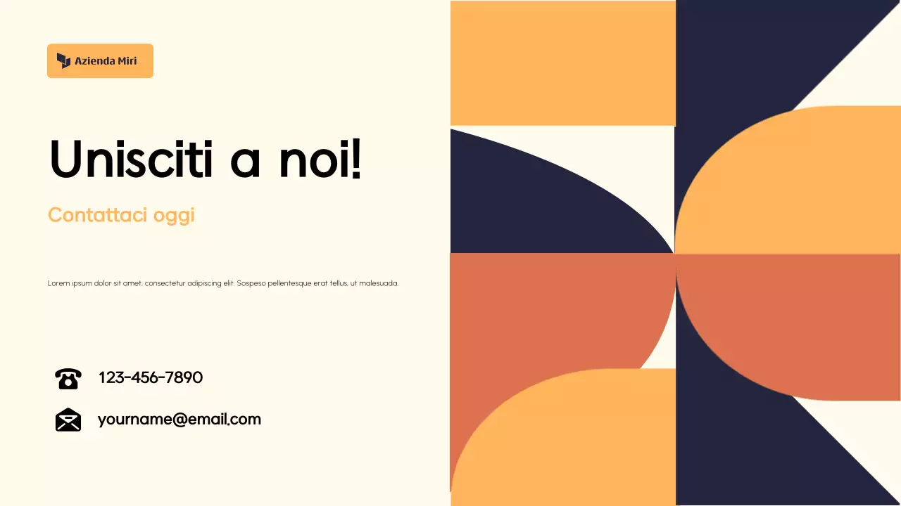 Presentazione della proposta di raccolta fondi astratta arancione e crema