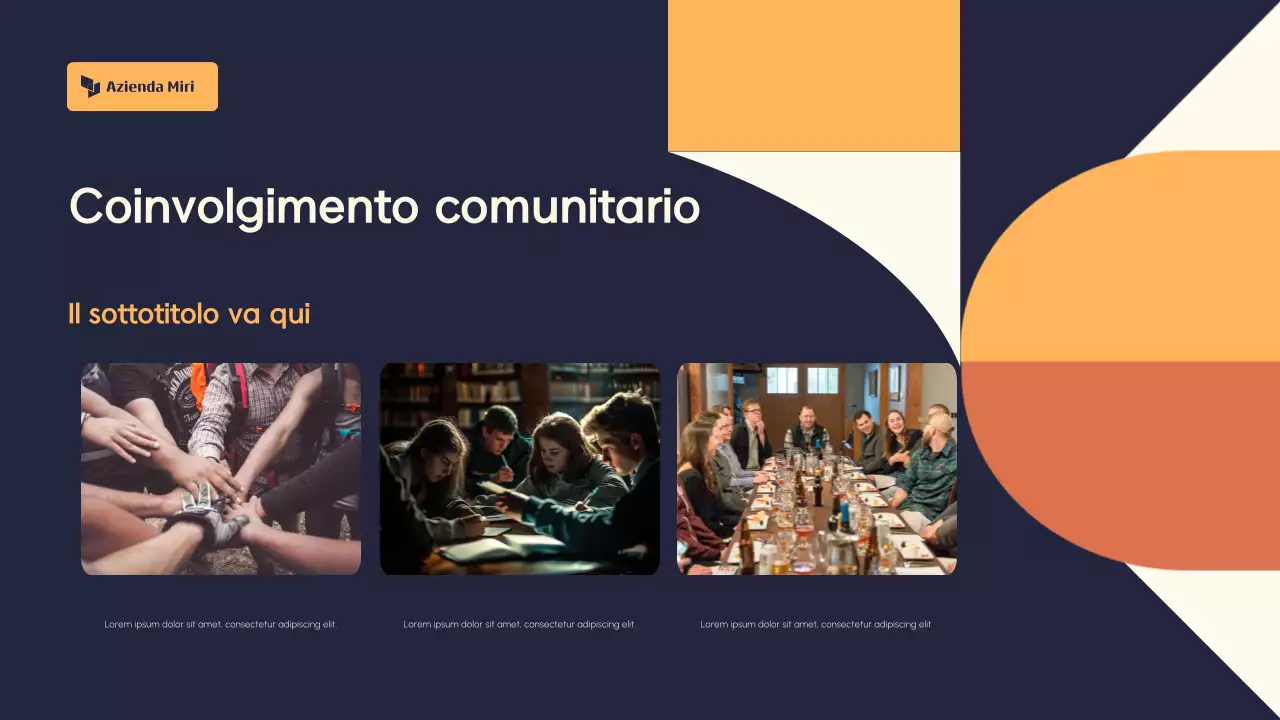 Presentazione della proposta di raccolta fondi astratta arancione e crema