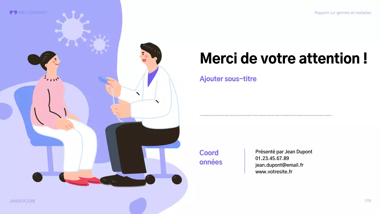 rapport sur la santé purple modern