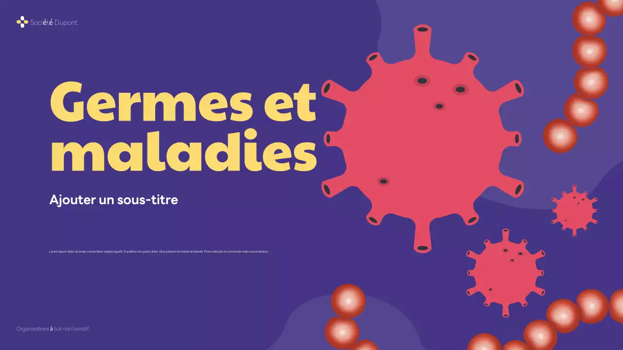 présentation de la santé moderne en violet