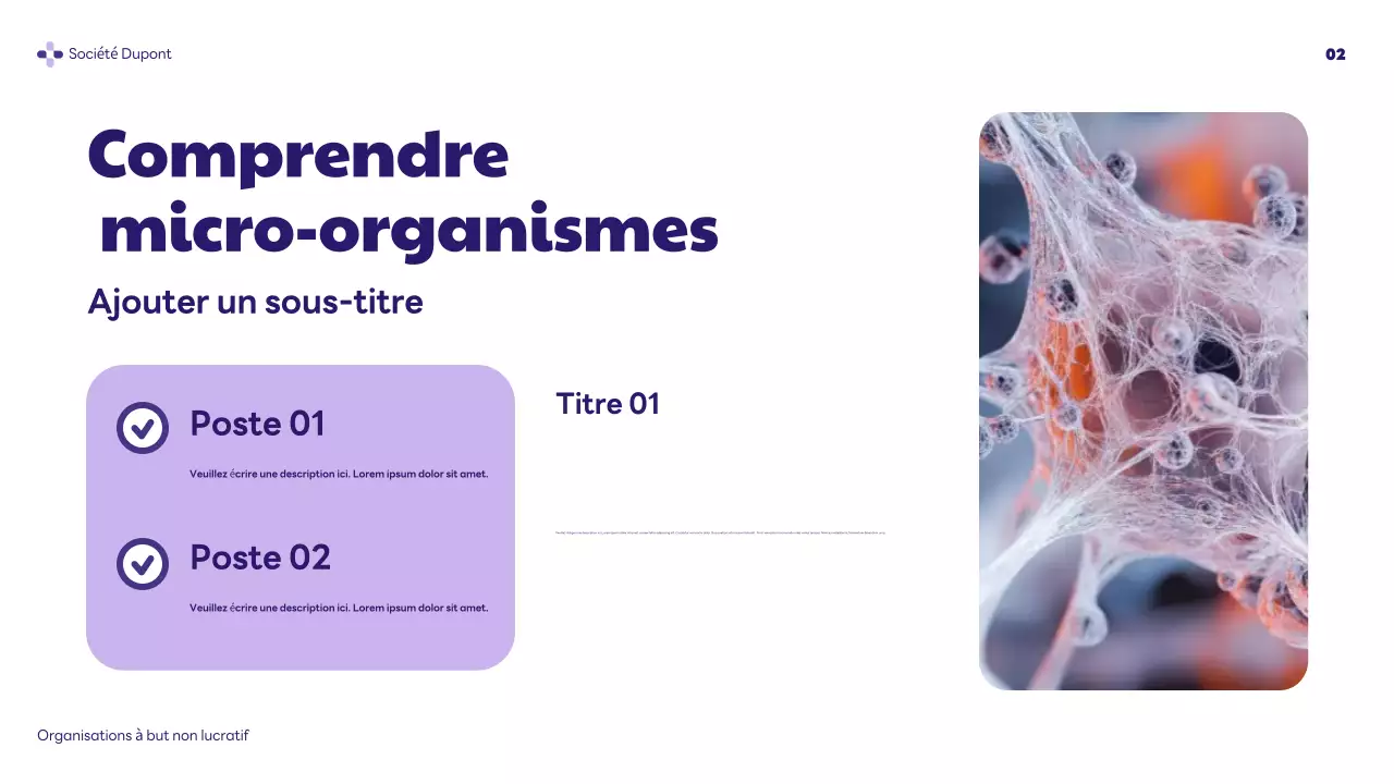 présentation de la santé moderne en violet
