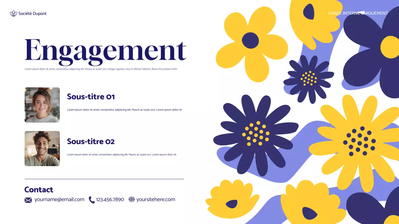 rapport de durabilité de blue floral