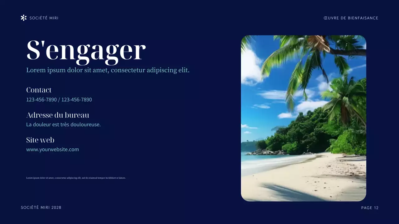 Présentation de l'organisation à but non lucratif Navy Tropical