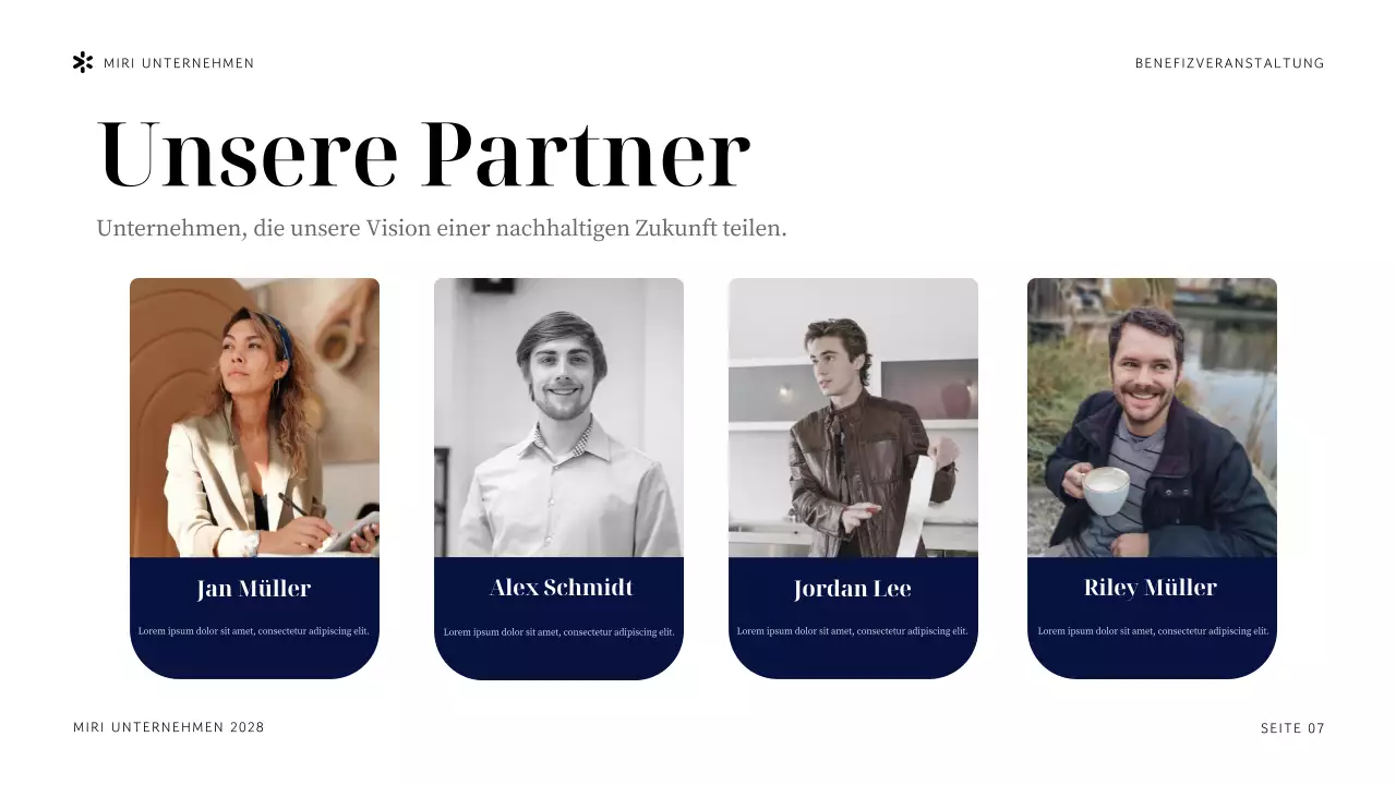 Navy Tropical Präsentation einer gemeinnützigen Organisation