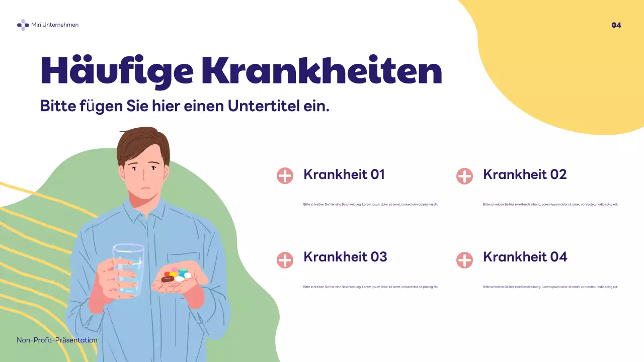 lila moderne Gesundheit Präsentation