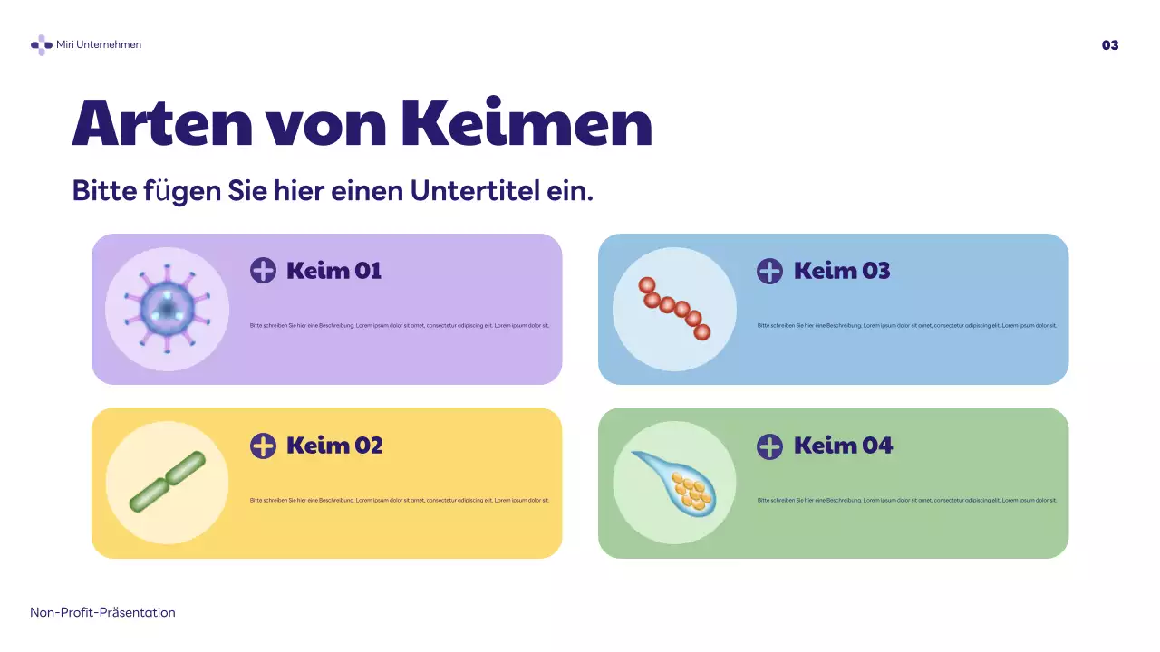 lila moderne Gesundheit Präsentation