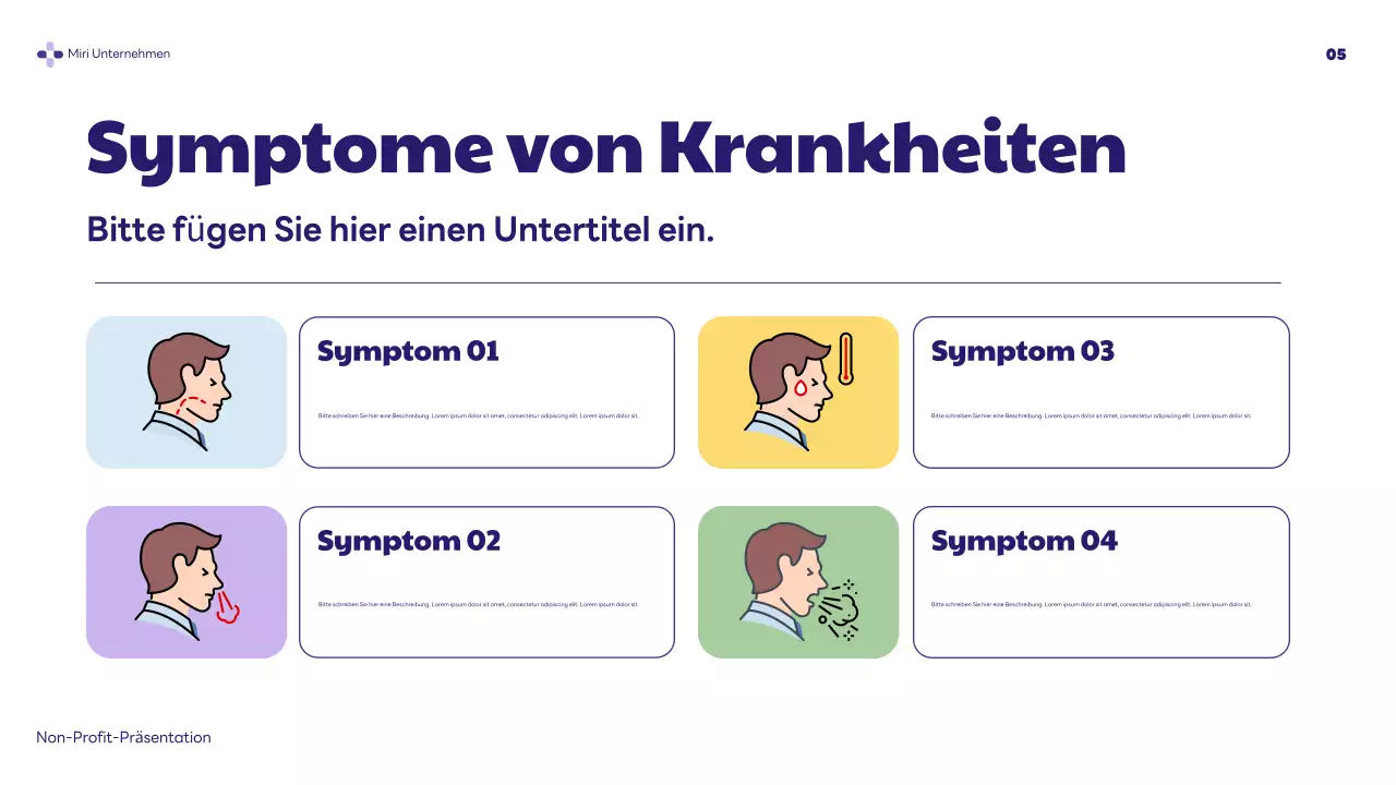 lila moderne Gesundheit Präsentation
