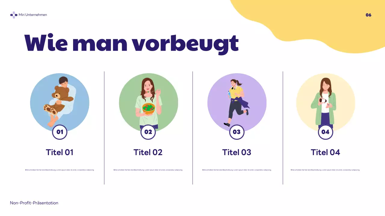 lila moderne Gesundheit Präsentation