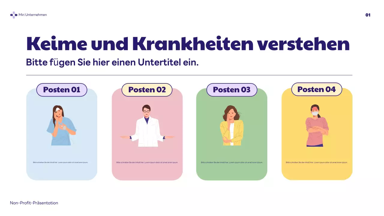 lila moderne Gesundheit Präsentation