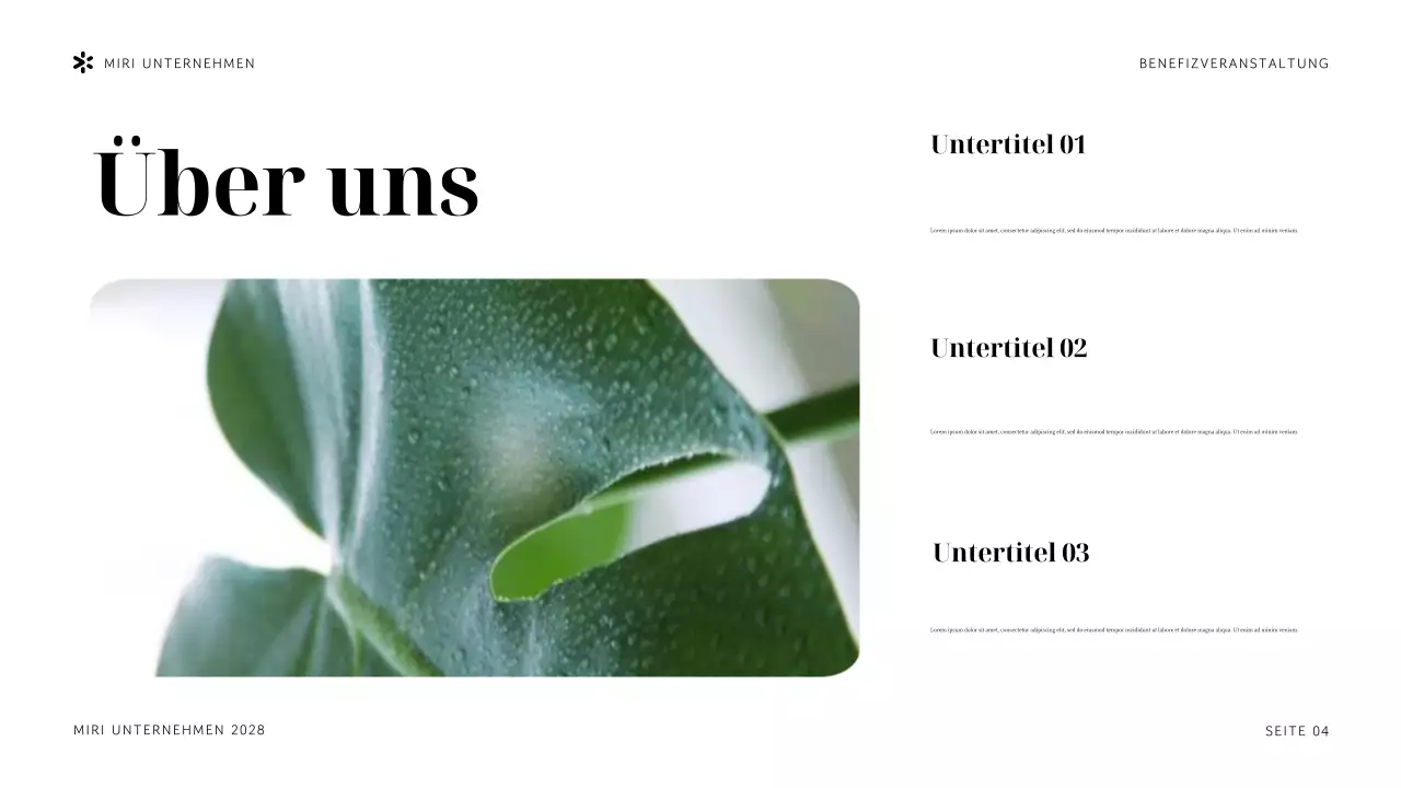 Navy Tropical Präsentation einer gemeinnützigen Organisation