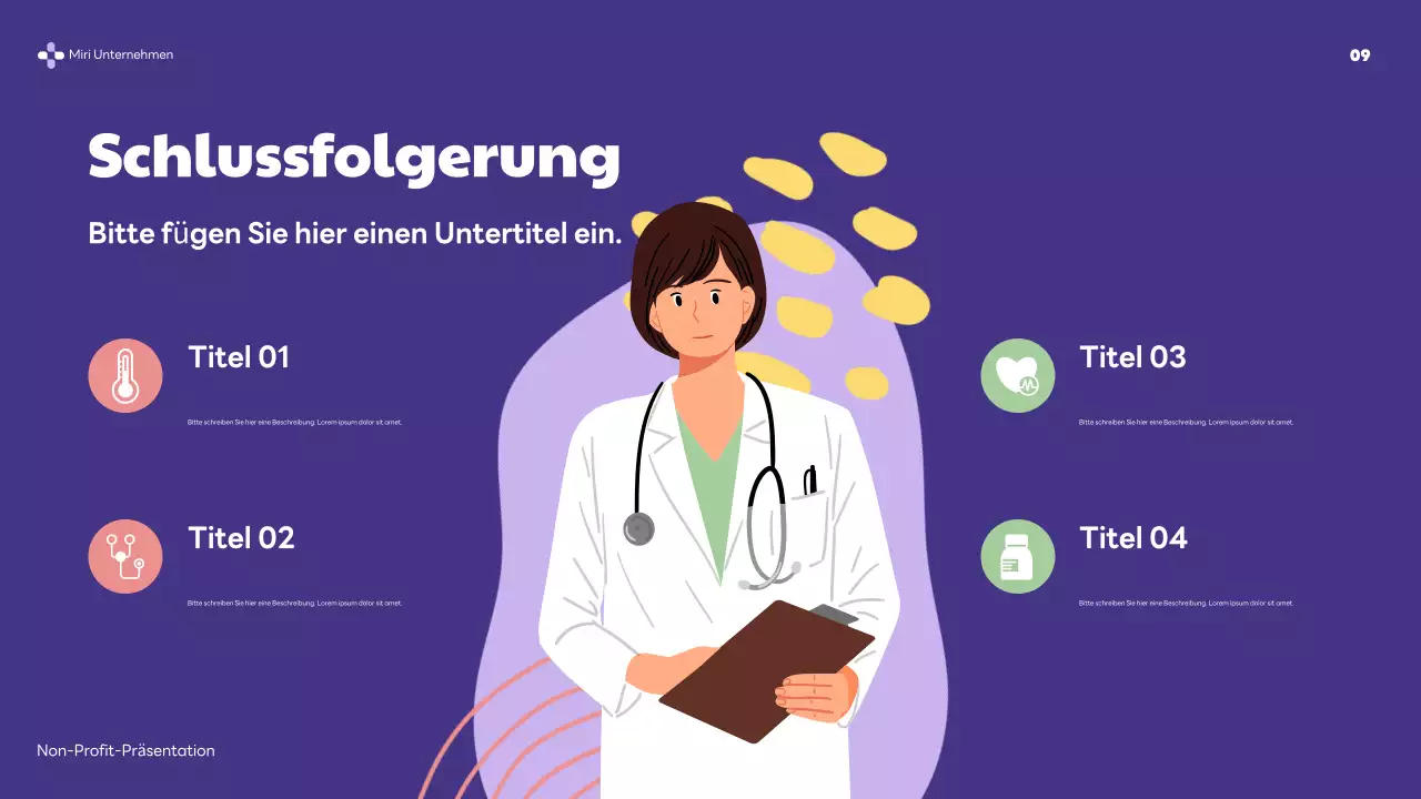 lila moderne Gesundheit Präsentation