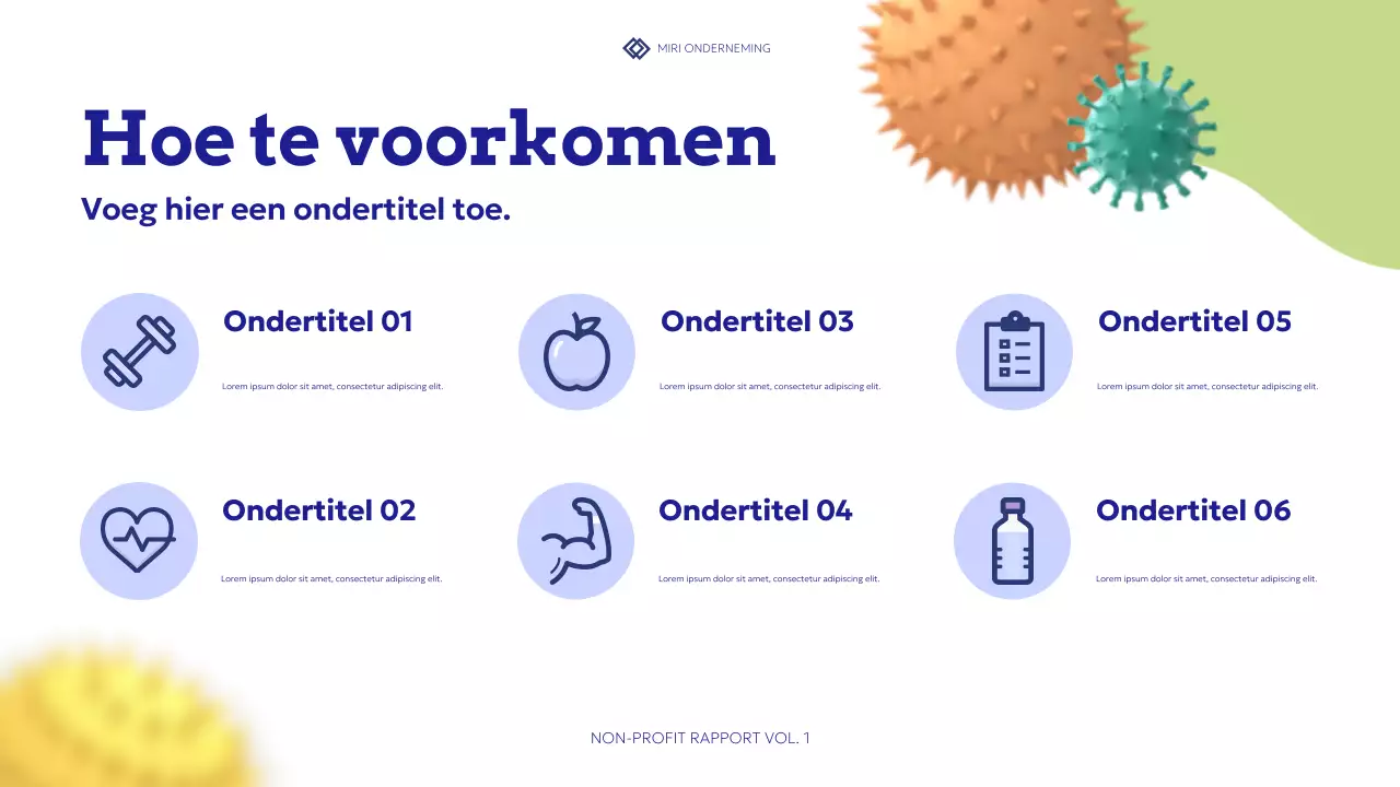 blauw modern gezondheidsvoorlichtingsrapport