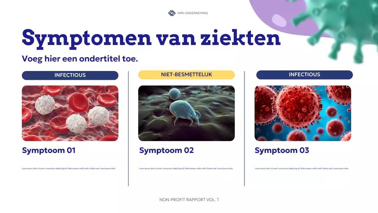 blauw modern gezondheidsvoorlichtingsrapport