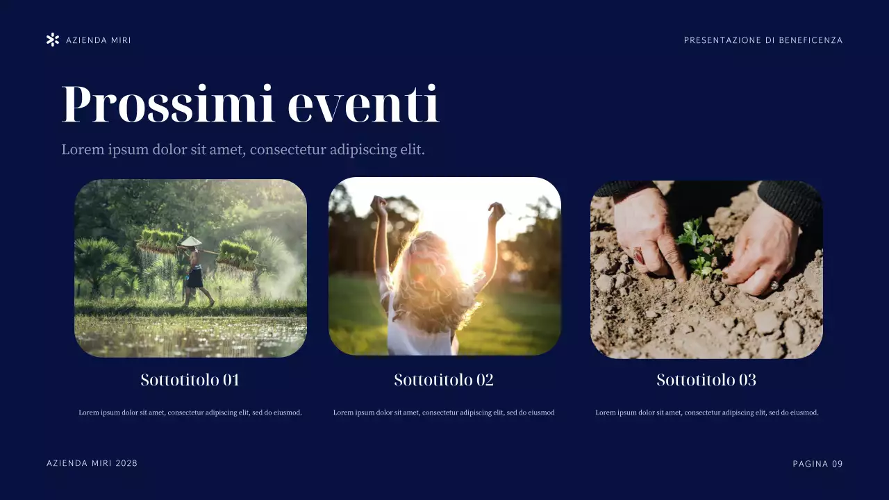 Presentazione dell'organizzazione non profit Navy Tropical