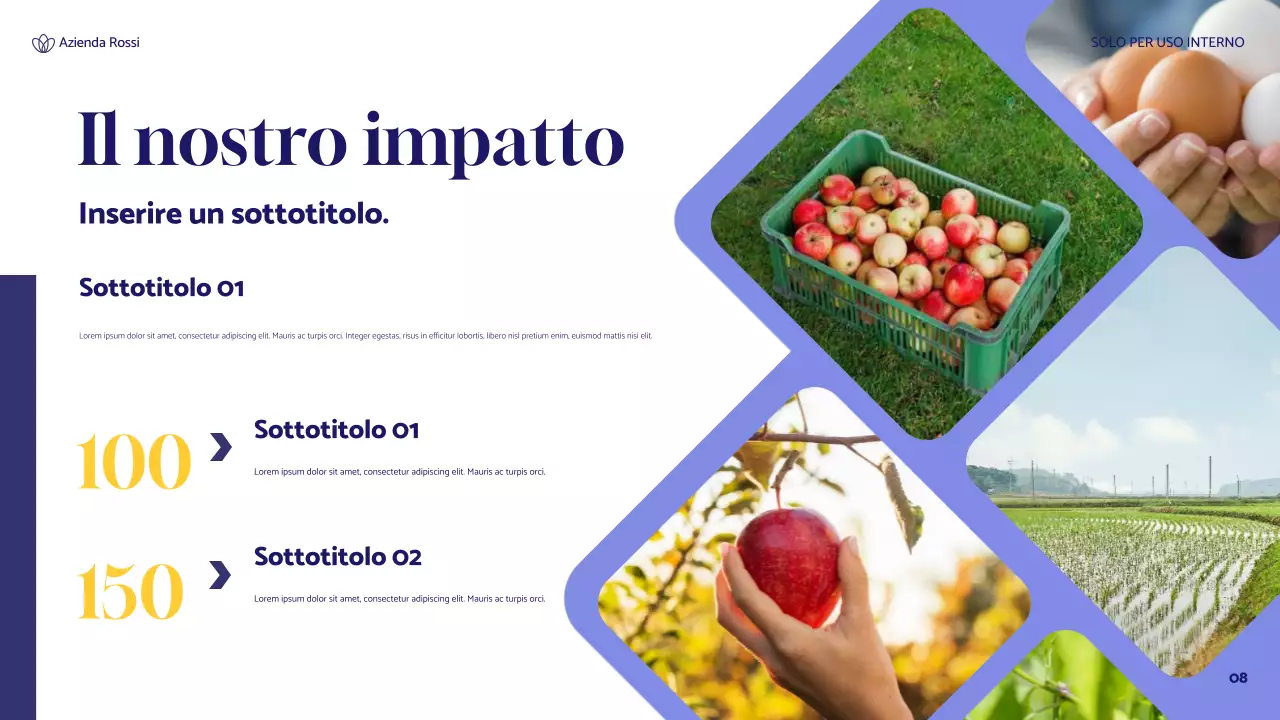 rapporto di sostenibilità blue floral