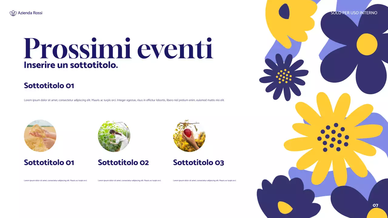 rapporto di sostenibilità blue floral
