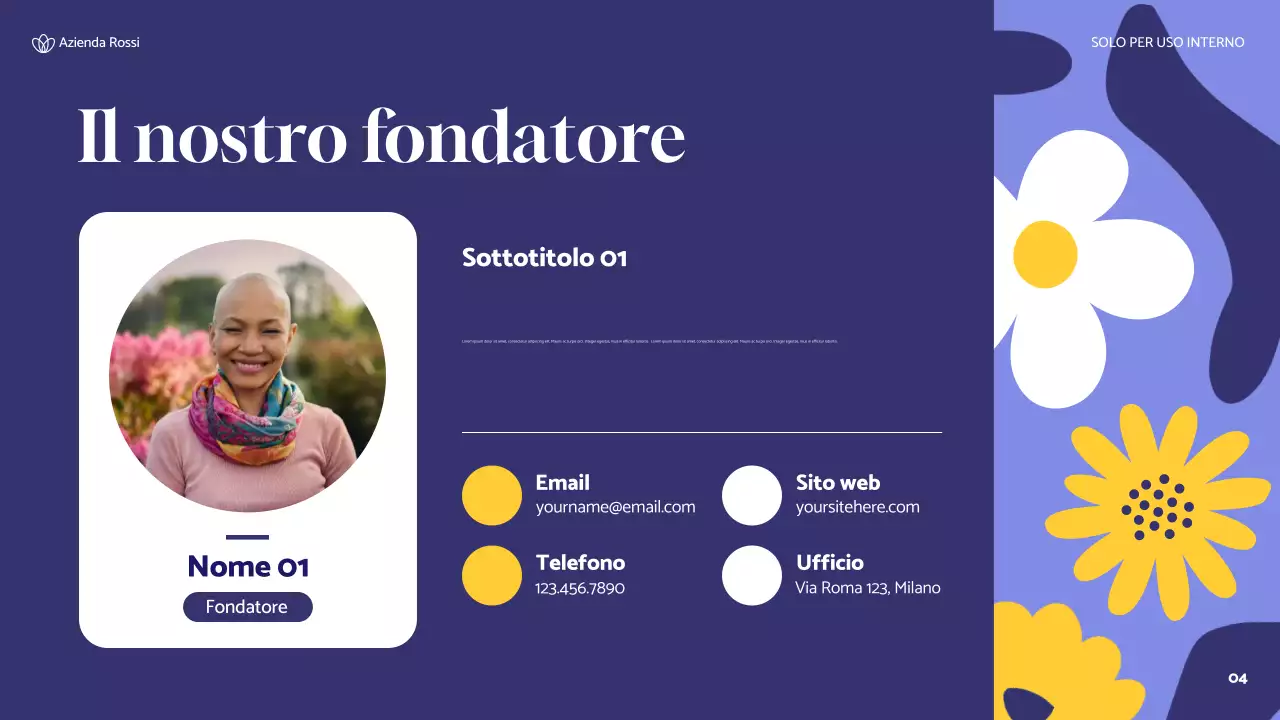 rapporto di sostenibilità blue floral