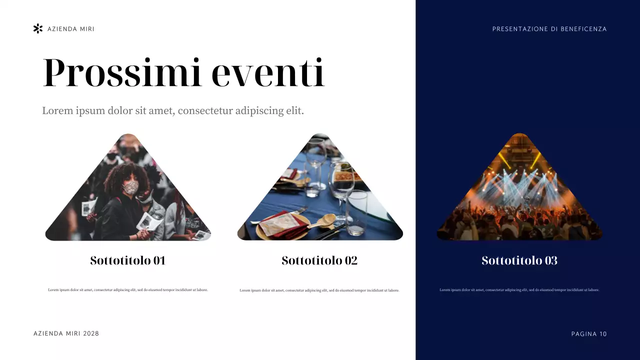 Presentazione dell'organizzazione non profit Navy Tropical