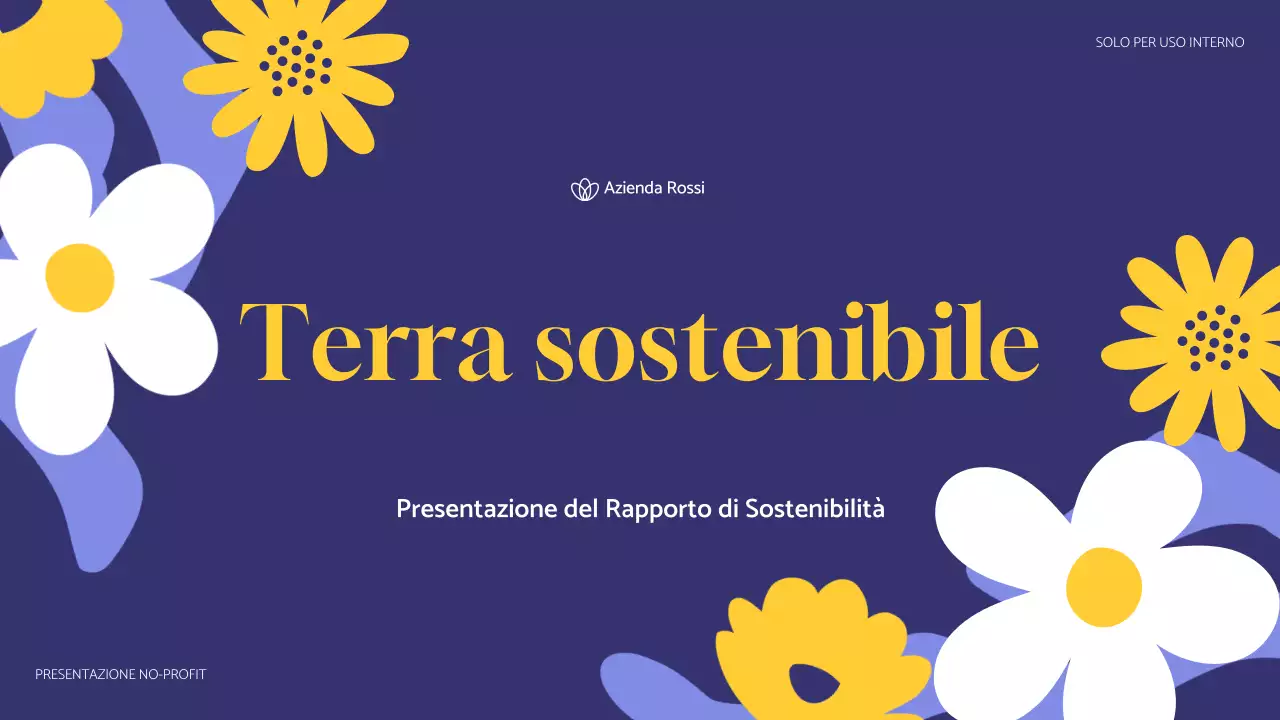 rapporto di sostenibilità blue floral