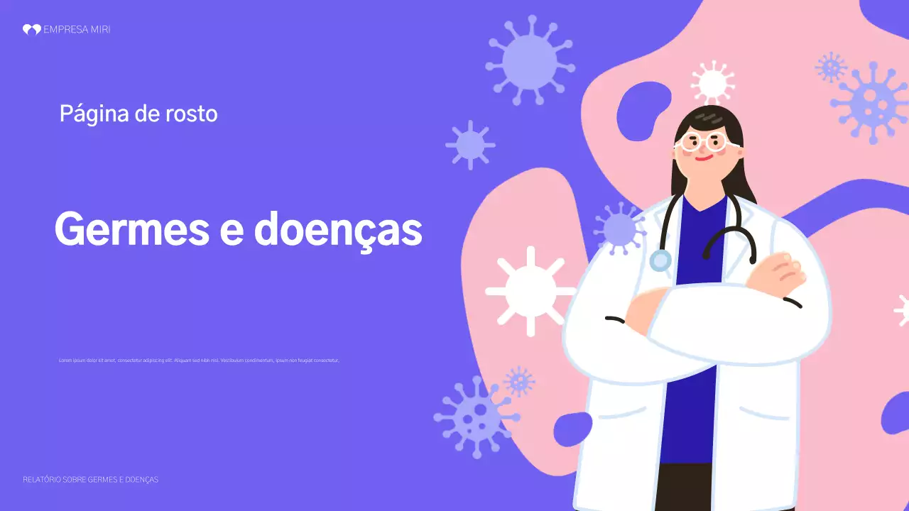 relatório de saúde moderna púrpura