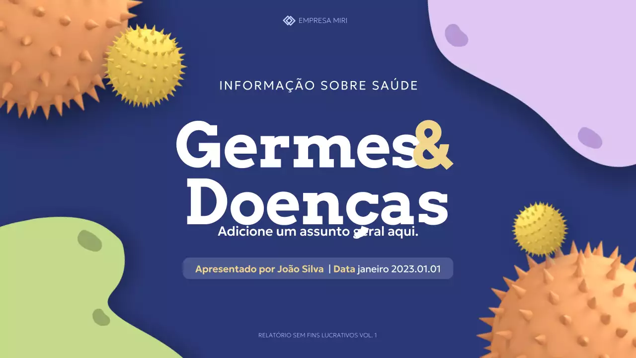 relatório de informação sobre saúde moderna azul