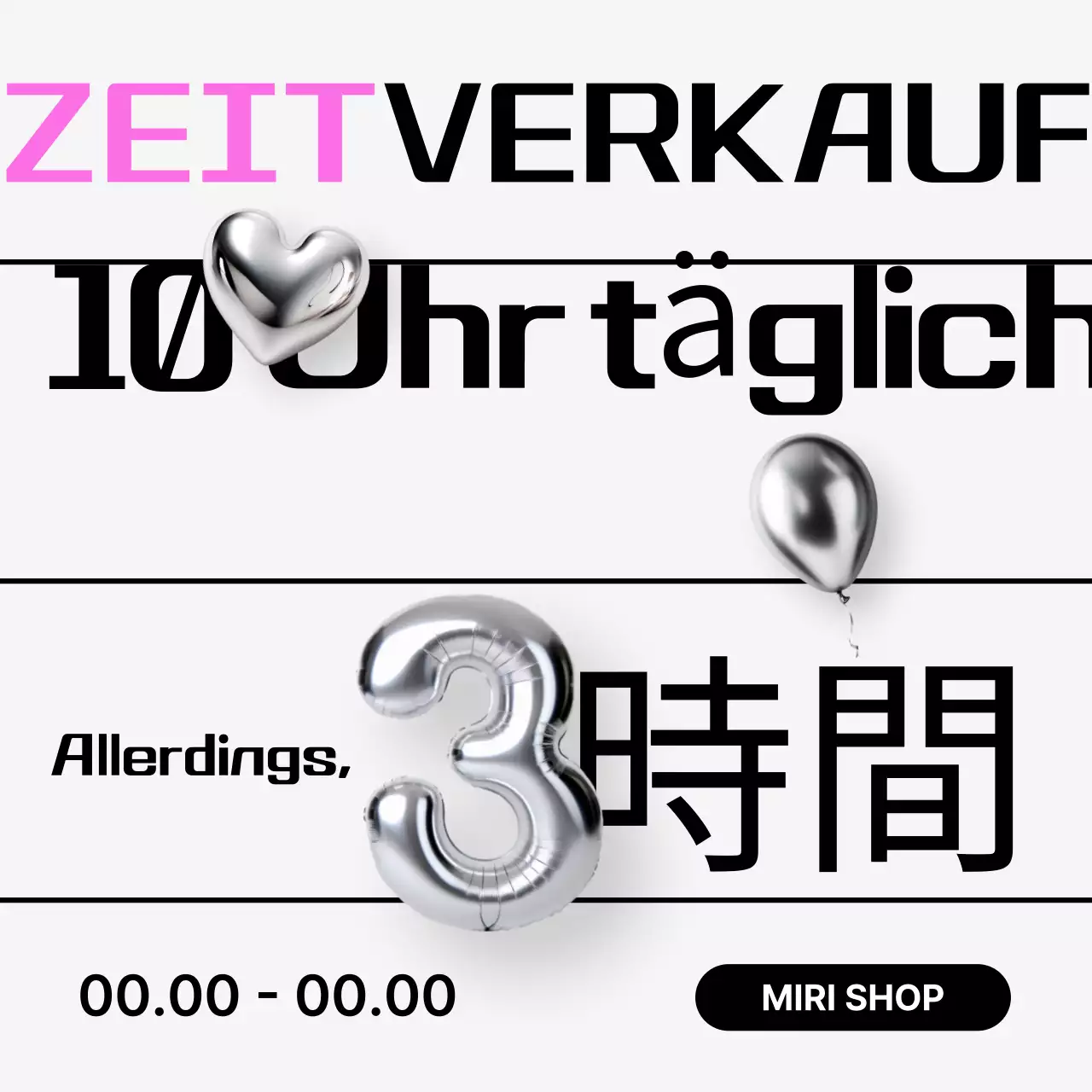 Silver Modern Sale Aktion