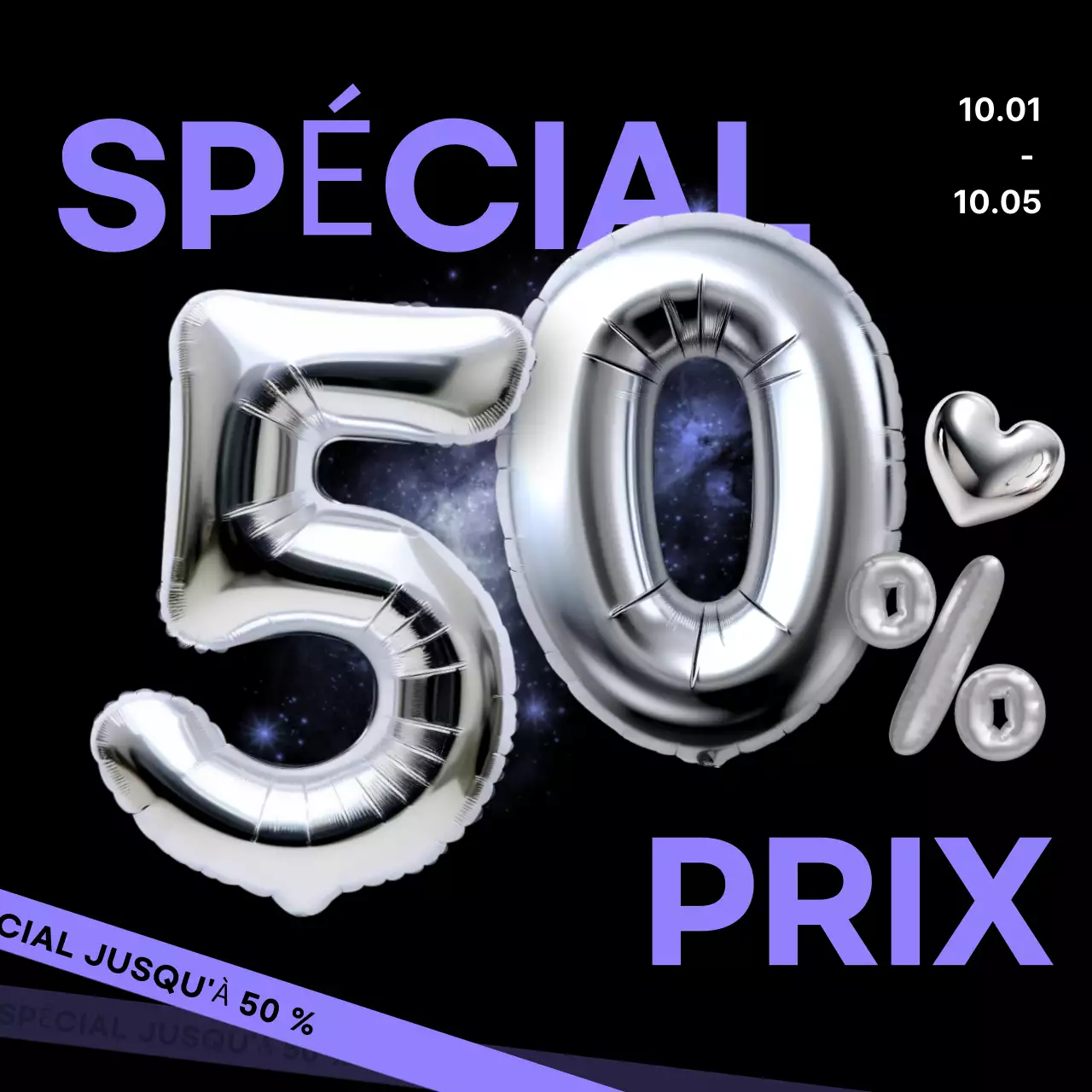 Silver Modern Sale Promotion