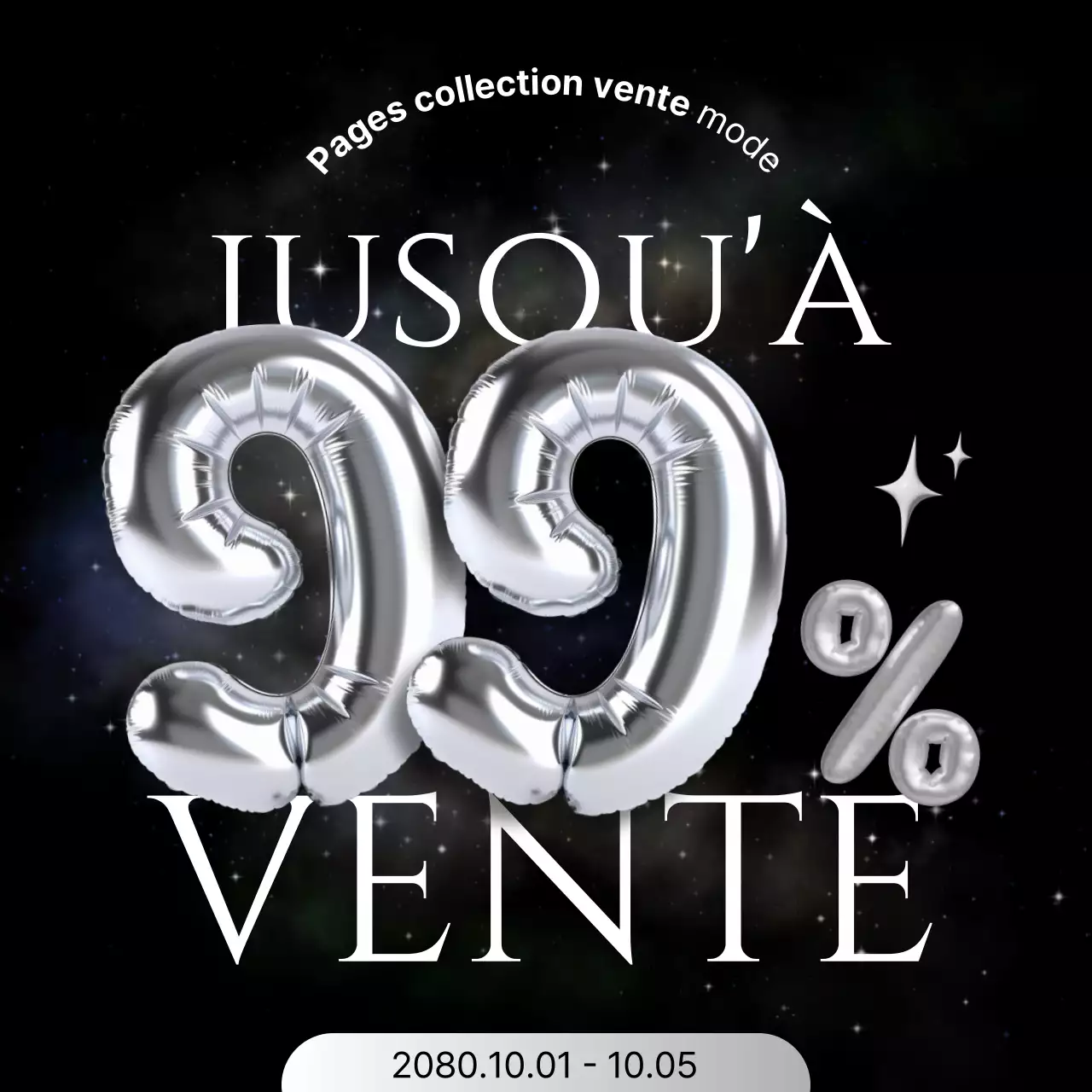 Silver Modern Sale Promotion