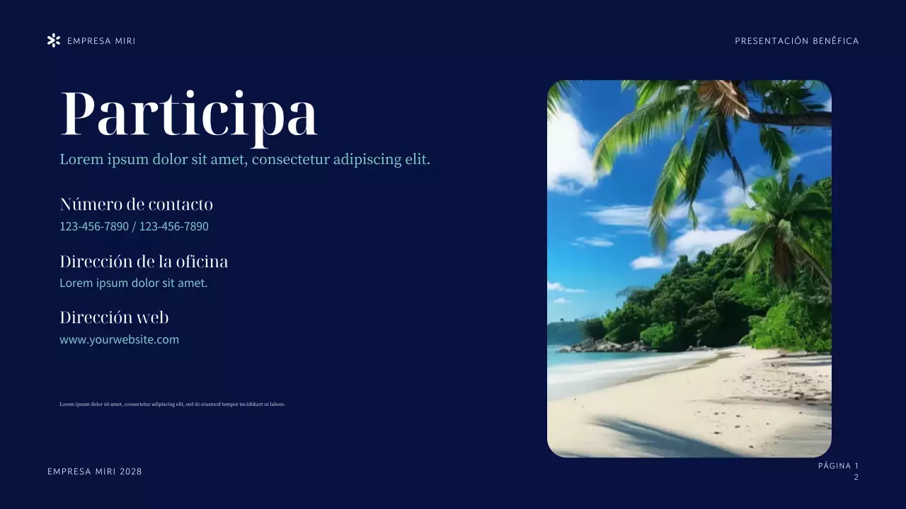 Presentación de la organización sin ánimo de lucro Navy Tropical